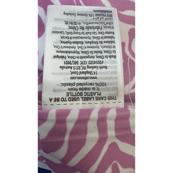 NWT Cotton On Curve SIZE 18Pink & White Zebra Print Crop Tank Top Athletic - Picture 11 of 15